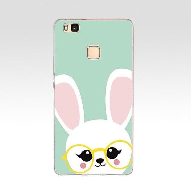 For Cover Huawei P9 Lite Case Cute Animal Silicon Soft TPU