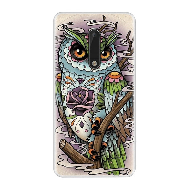 Phone Case  For Nokia 3 5 6 8 Soft Silicone TPU Ultra Thin Flower Floral Painted Back Cover For Nokia 3 5 6 8  Case