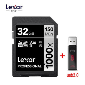 Lexar SD Card 1667X Original 250MB/s  64GB 128GB 256GB SDXC UHS-II U3 Flash Memory Card For 3D 4K Digital Camera