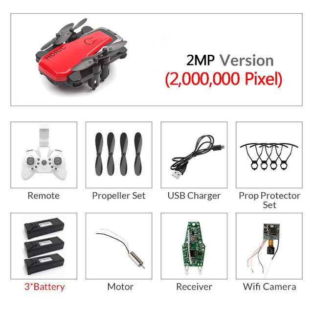 Foldable Mini Drone With RC Quadrocopter With Camera HD Quad-Counter With High Hold RC Helicopter VS E61 HS210 E511S S9HW E016H