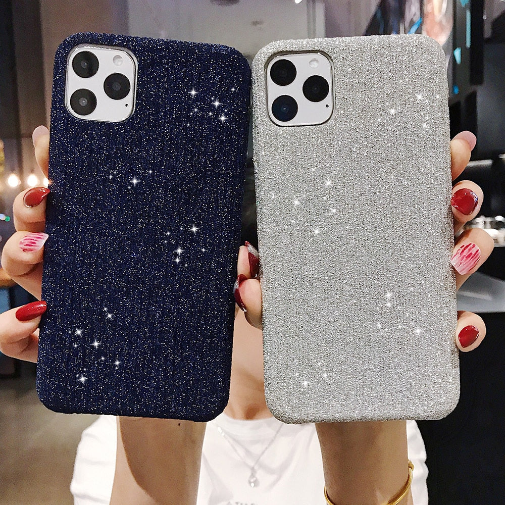 Fashion Gold velvet Phone case For iPhone 11 11pro 11Pro Max X XR XS Max 8 7 6 6S Plus Glitter Soft Silicone Anti shock Cover