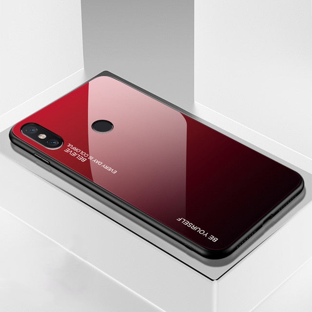 Gradient Tempered Glass Case For Xiaomi Redmi Note 7