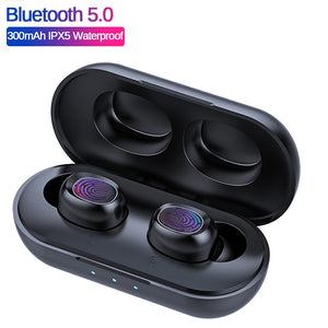 B5 TWS Fingerprint Touch Bluetooth Wireless Earphone Hifi 6D Stereo Headphones Noise Cancelling Gaming Headset PK GT1 H01 i9000