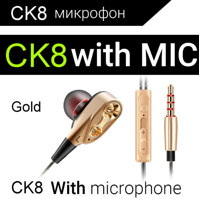 Original QKZ DM7 In Ear 3.5mm Metal super bass stereo Earphones For apple iPhone xiaomi KZ ZS10 v80 samsung