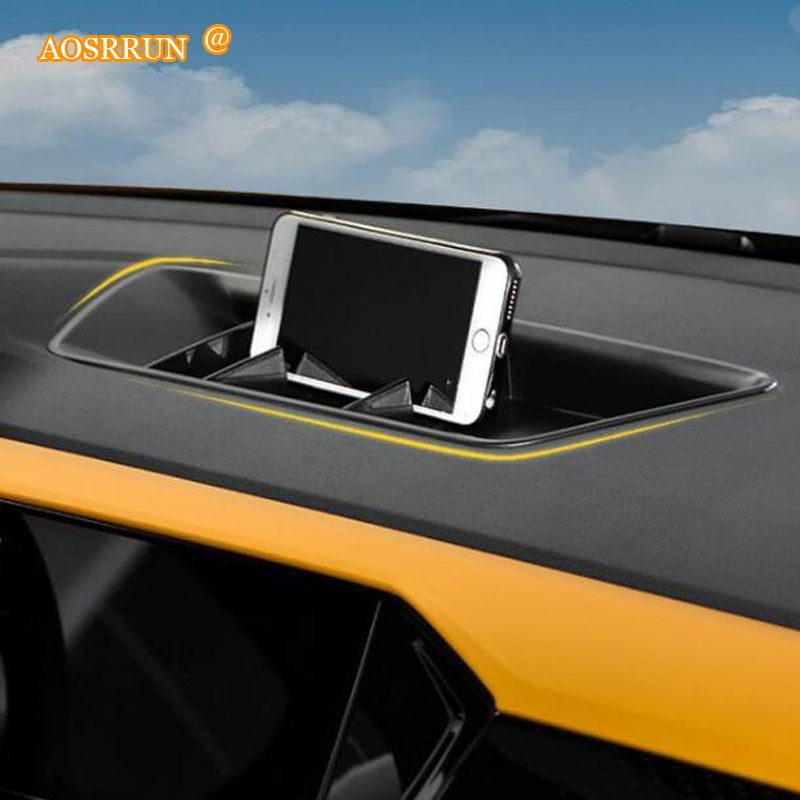 For Volkswagen VW T-CROSS 2019 2020 dashboard glove box cell phone stand storage box organize COVER CAR Accessories