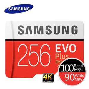 SAMSUNG Memory Card EVO Plus 4K Ultra HD Micro SD 256GB 128G 64GB  Class10 MicroSD Card C10 UHS-I Trans Flash MicroSD Card