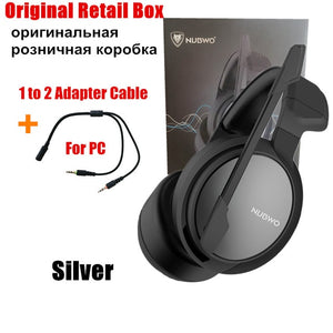 NUBWO N12 PS4 Headset Bass Earphone 3.5mm PC Gaming Headphones With Mic for Phone Tablet Mac Computer Xbox One Moblie PUBG Games