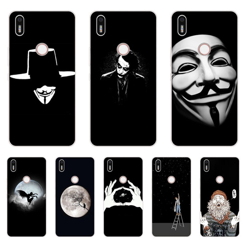 Case Silicon Black graffiti Painting Soft TPU Back Cover for BQ Aquaris x Protect Phone cases