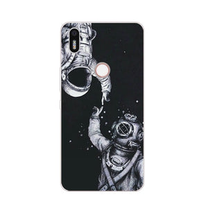 Case Silicon Black graffiti Painting Soft TPU Back Cover for BQ Aquaris x Protect Phone cases