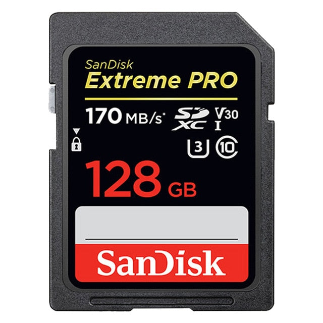 SanDisk Extreme Pro SD Card SDXC 64g 128g 256g up to 170MB/s UHS-I Class10 SDHC 32g up to 95MB/s Memory Card 4K for SLR Camera